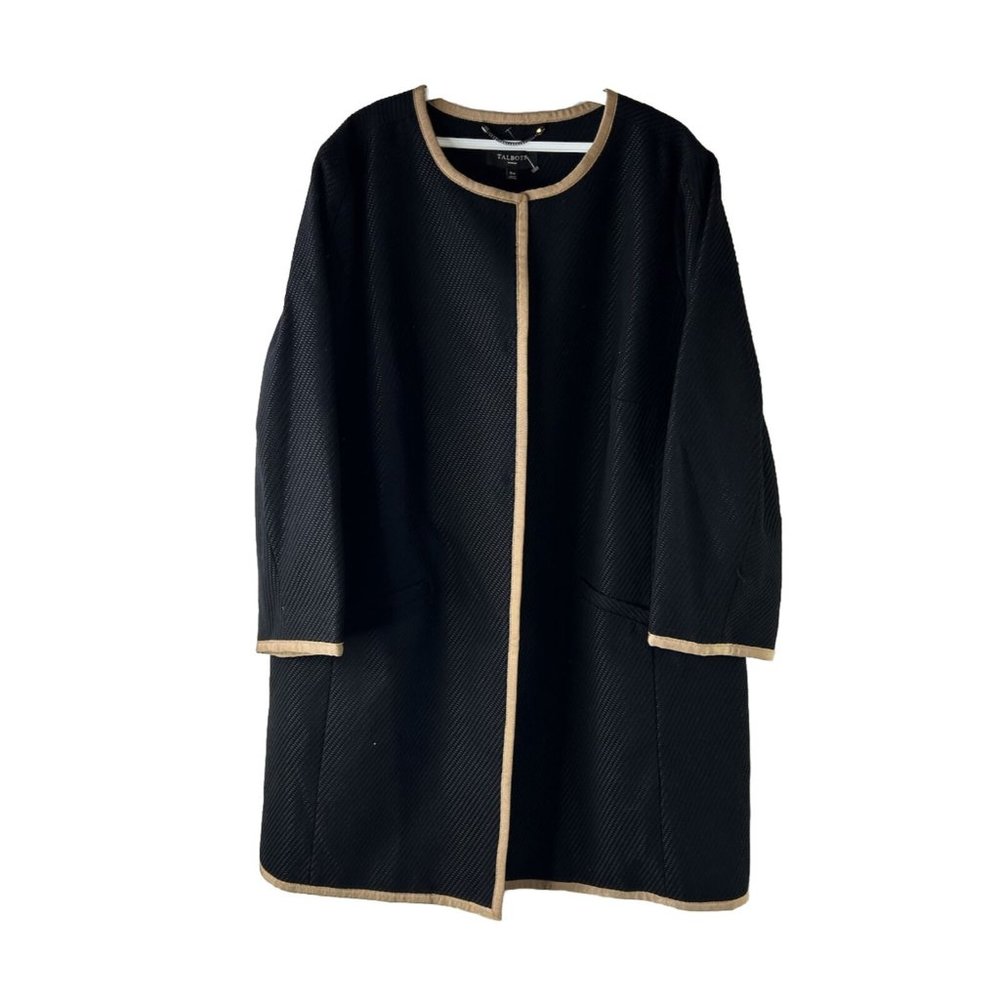 Talbots Color Block Lightweight Over Coat Trench … - image 1